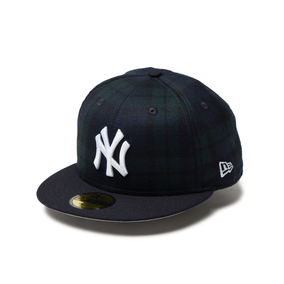 59FIFTY Powered by GORO NAKATSUGAWA（min-nano）ニューヨーク・ヤンキース ブラックウォッチ ネイビーバイザー