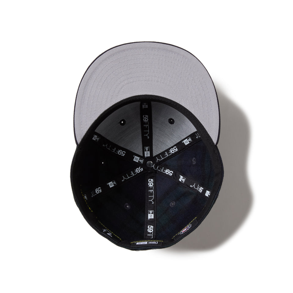 59FIFTY Powered by GORO NAKATSUGAWA（min-nano）ニューヨーク・ヤンキース ブラックウォッチ ネイビーバイザー