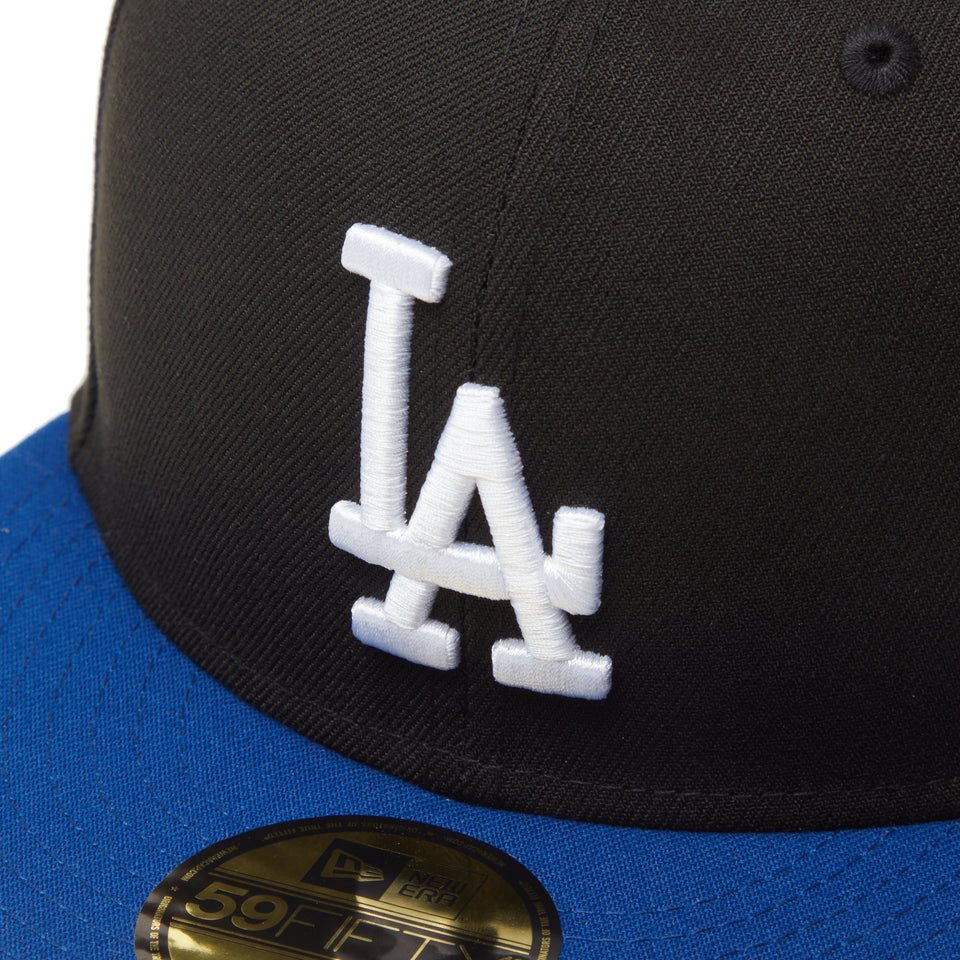 59FIFTY Powered by GORO NAKATSUGAWA（min-nano）ロサンゼルス・ドジャース ブラック ライトロイヤルバイザー