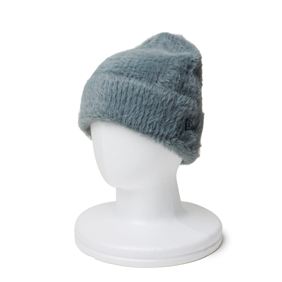 ベーシック カフニット Fluffy and Soft シャギー グレー