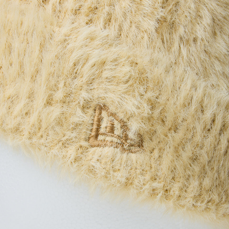 ベーシック カフニット Fluffy and Soft シャギー クリーム