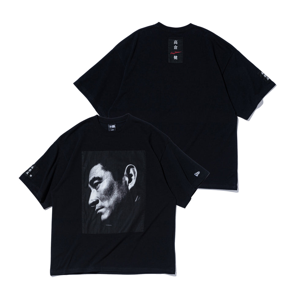 半袖 オーバーサイズド コットン Tシャツ 高倉健 × 永楽屋 ブラック