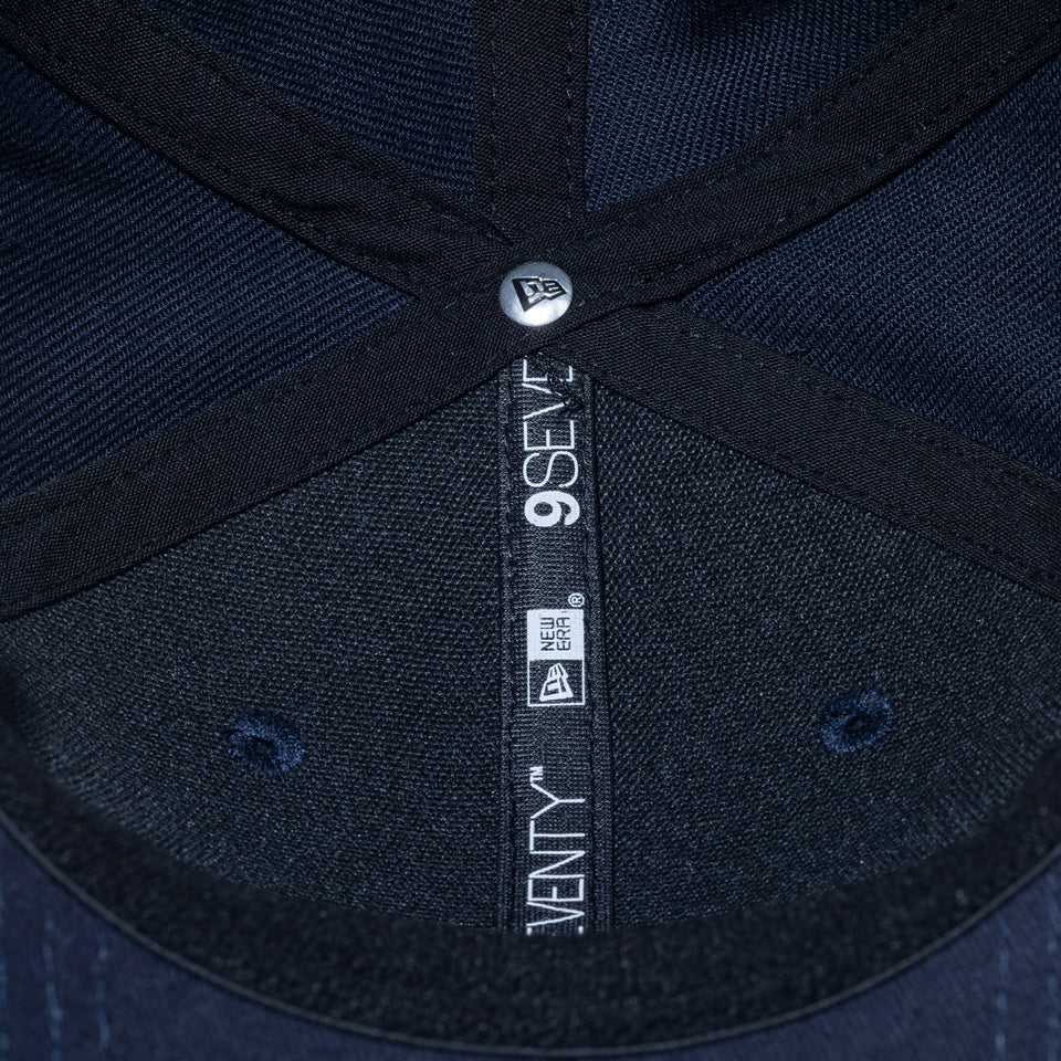 9SEVENTY ストレッチスナップ ニューヨーク・ヤンキース ネイビー × ホワイト