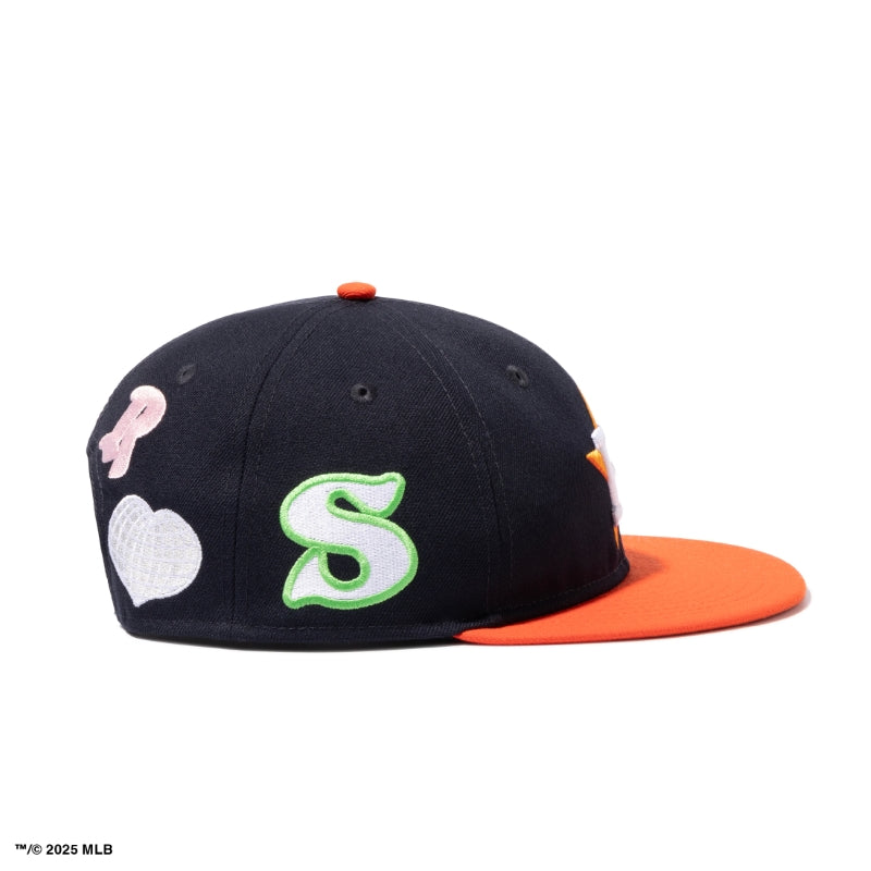 RC 9FIFTY ©SAINT Mxxxxxx × MLB ヒューストン・アストロズ ネイビー オレンジバイザー