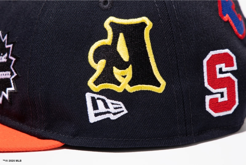 RC 9FIFTY ©SAINT Mxxxxxx × MLB ヒューストン・アストロズ ネイビー オレンジバイザー