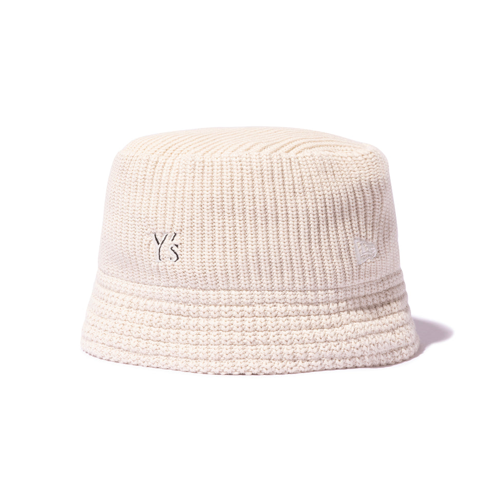 ニットバケット Y's SS25 アウトラインロゴ ストーン