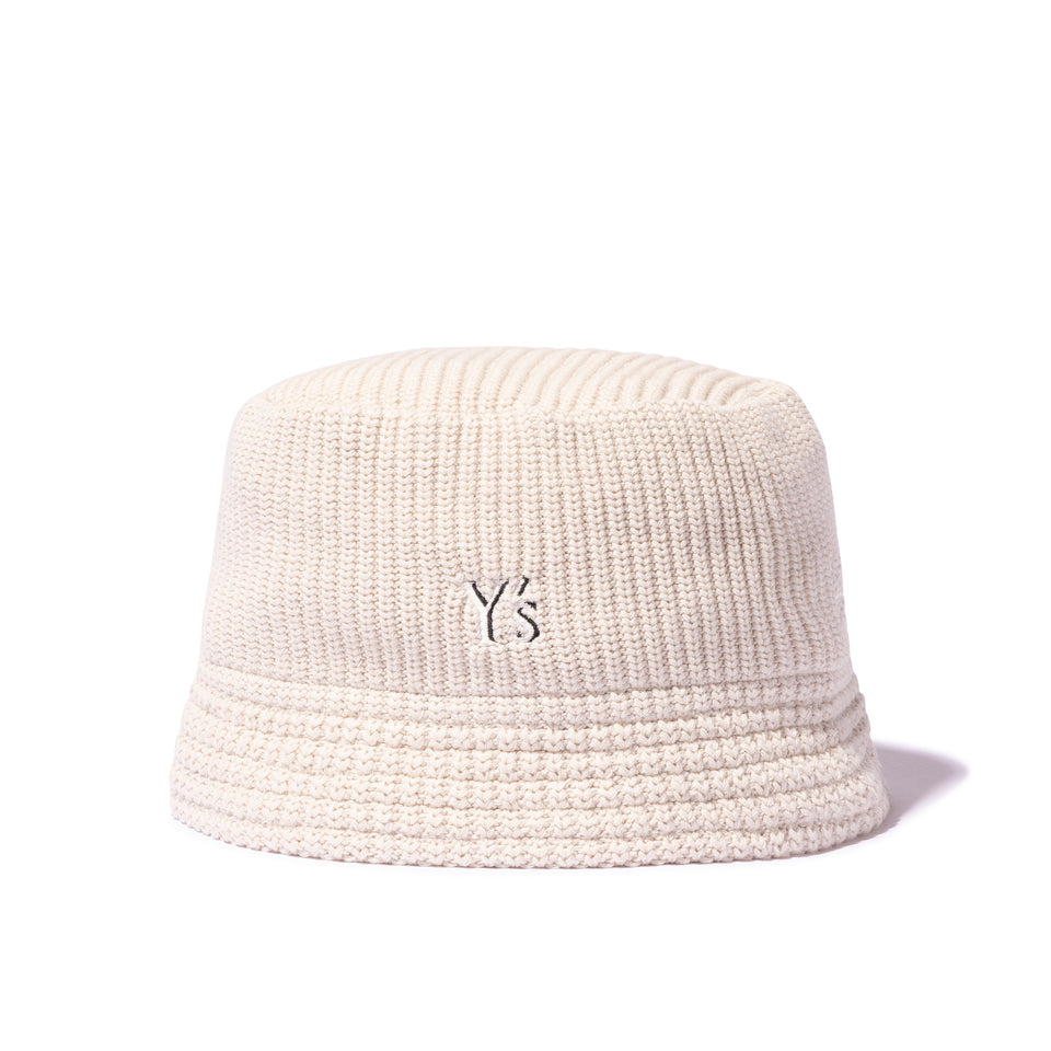 ニットバケット Y's SS25 アウトラインロゴ ストーン