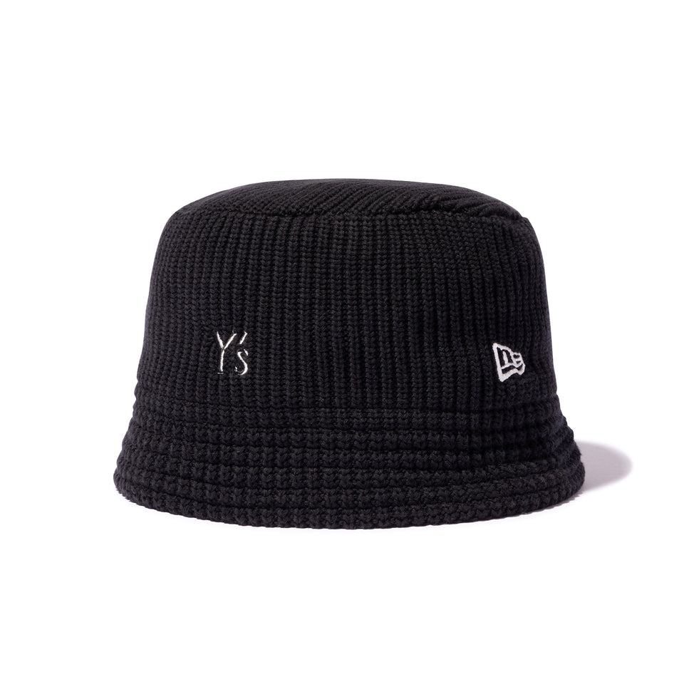 ニットバケット Y's SS25 アウトラインロゴ ブラック