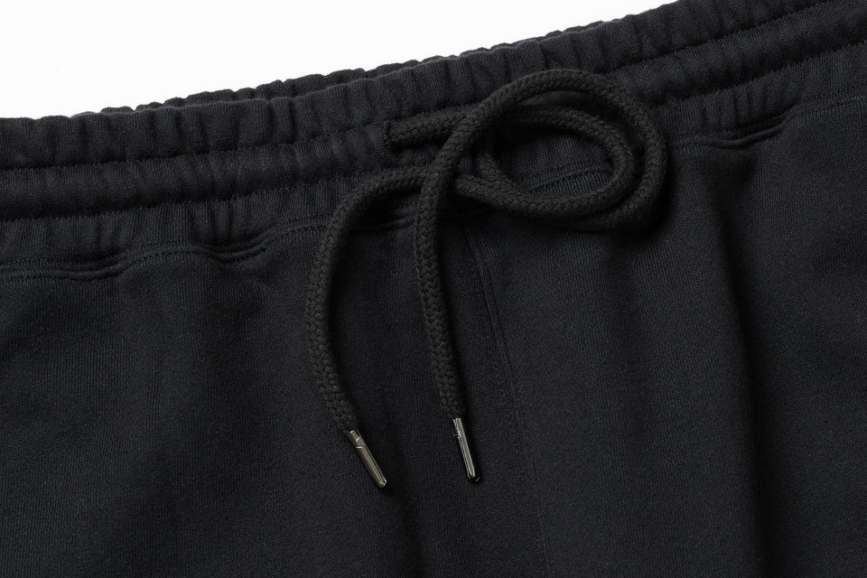 裏毛 スウェット パンツ Y's SS25 アウトラインロゴ ブラック
