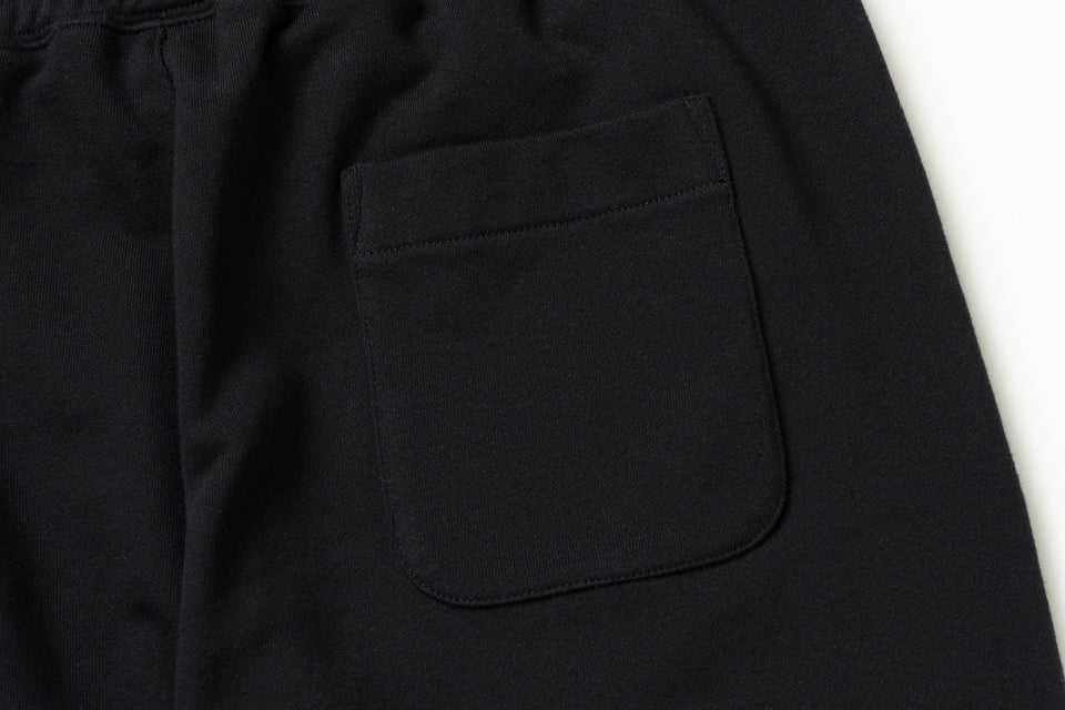 裏毛 スウェット パンツ Y's SS25 アウトラインロゴ ブラック