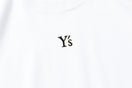 半袖 コットン Tシャツ Y's SS25 ミニロゴ ホワイト レギュラーフィット