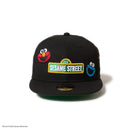 キッズ Youth 9FIFTY SESAME STREET セサミストリート オールオーバー ブラック