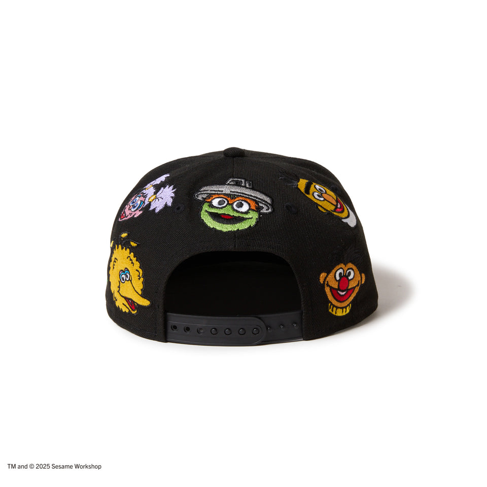 キッズ Youth 9FIFTY SESAME STREET セサミストリート オールオーバー ブラック