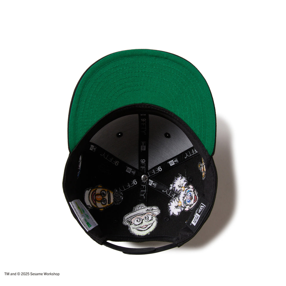 キッズ Youth 9FIFTY SESAME STREET セサミストリート オールオーバー ブラック