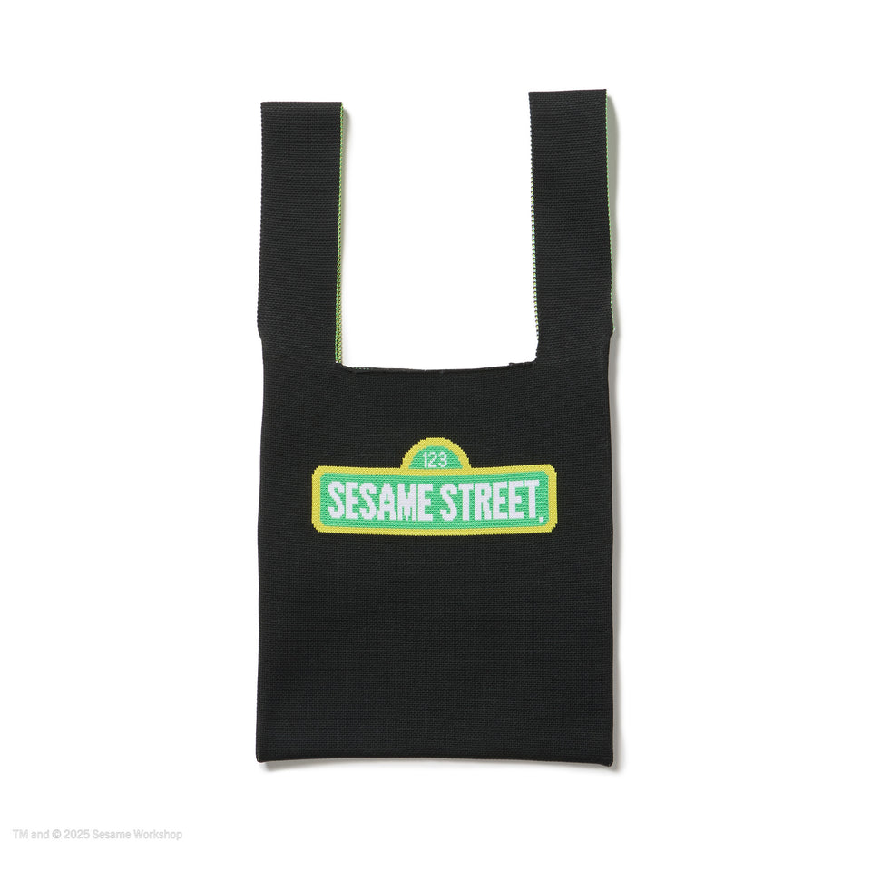 ニットトートバッグ SESAME STREET セサミストリート NEW ERA ブラック