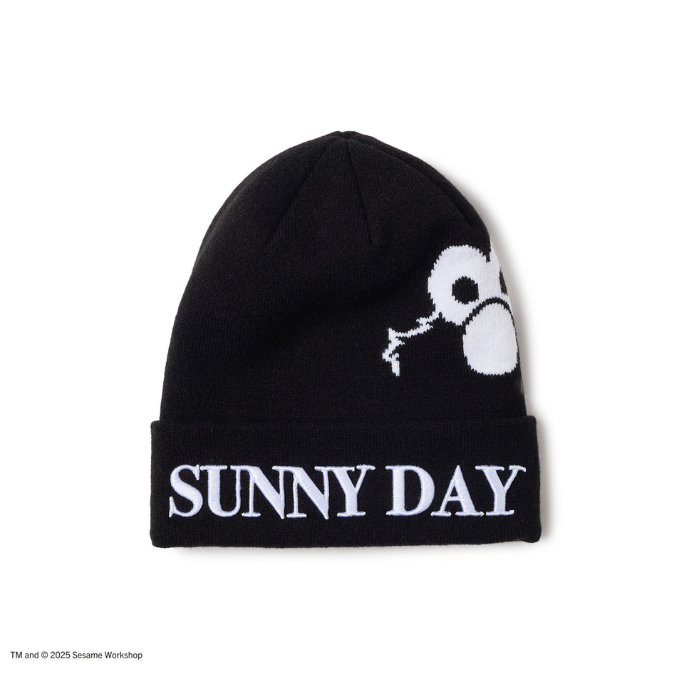 ベーシック カフニット SESAME STREET セサミストリート SUNNY DAY Elmo エルモ ブラック
