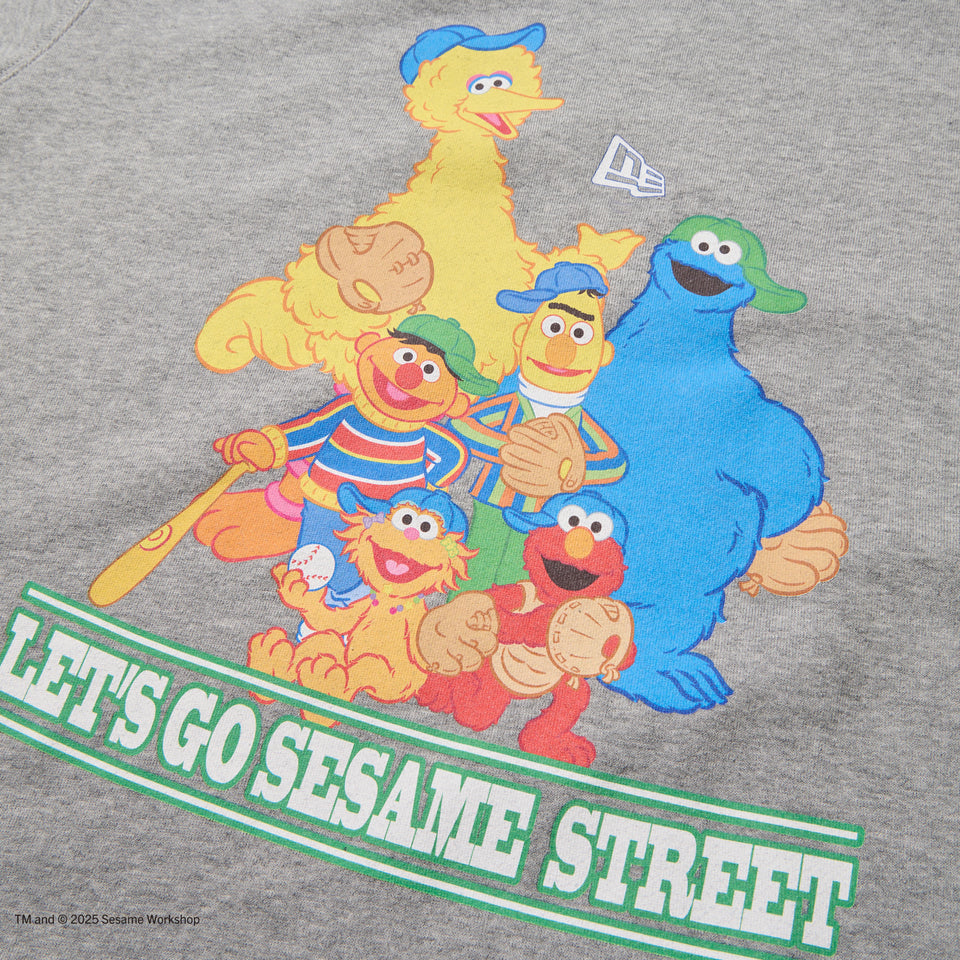 裏毛 スウェット クルーネック SESAME STREET セサミストリート Baseball グレー