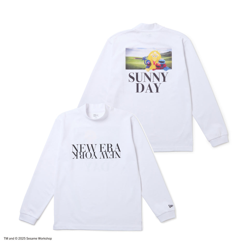長袖 ミッドネック パフォーマンス Tシャツ SESAME STREET セサミストリート SUNNY DAY ホワイト | ゴルフ