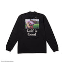 長袖 ミッドネック パフォーマンス Tシャツ SESAME STREET セサミストリート Golf is Good ブラック | ゴルフ