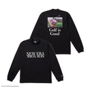 長袖 ミッドネック パフォーマンス Tシャツ SESAME STREET セサミストリート Golf is Good ブラック | ゴルフ