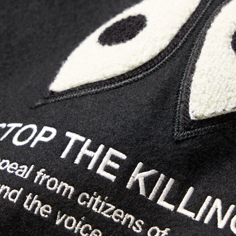 メルトン ヴァーシティジャケット TARO OKAMOTO 岡本太郎 殺すな ブラック | NEW ERA ニューエラ公式オンラインストア