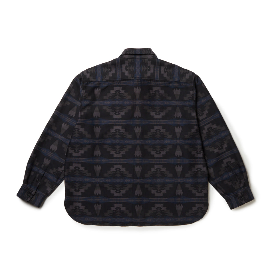 長袖 オーバーサイズド シャツ Pendleton ブラック