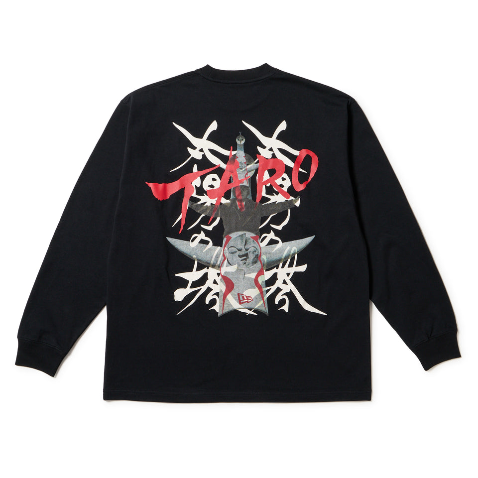 長袖 オーバーサイズド コットン Tシャツ TARO OKAMOTO 岡本太郎 太陽の塔 ブラック | NEW ERA ニューエラ公式オンラインストア