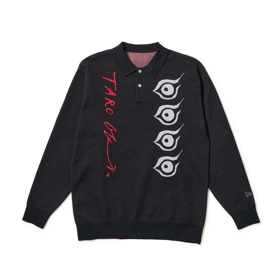 長袖 ニット ポロシャツ TARO OKAMOTO 岡本太郎 ブラック | ゴルフ | NEW ERA ニューエラ公式オンラインストア