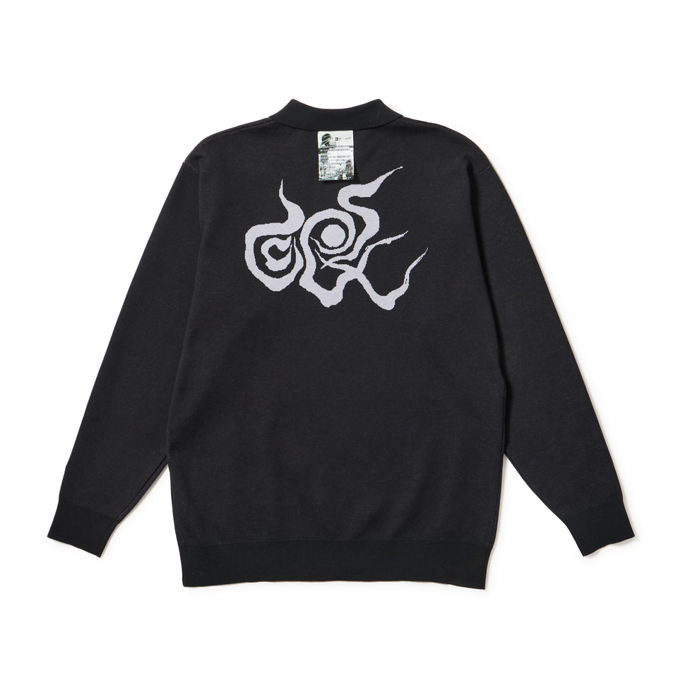 長袖 ニット ポロシャツ TARO OKAMOTO 岡本太郎 ブラック | ゴルフ | NEW ERA ニューエラ公式オンラインストア