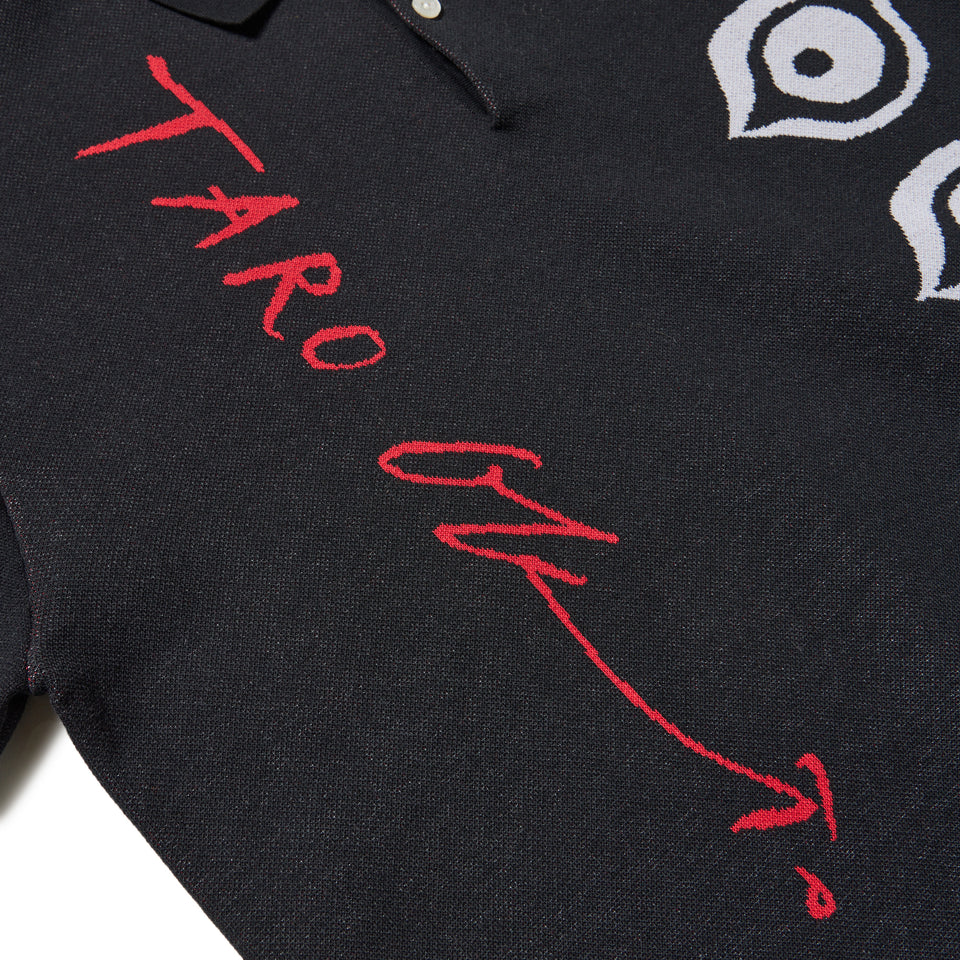 長袖 ニット ポロシャツ TARO OKAMOTO 岡本太郎 ブラック | ゴルフ | NEW ERA ニューエラ公式オンラインストア