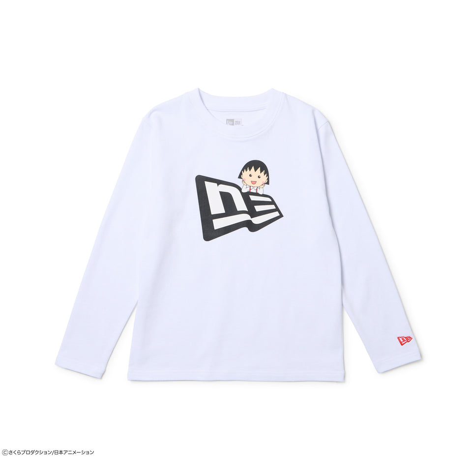キッズ Youth 長袖 コットン Tシャツ ちびまる子ちゃん フラッグロゴ まる子 ホワイト | NEW ERA ニューエラ公式オンラインストア