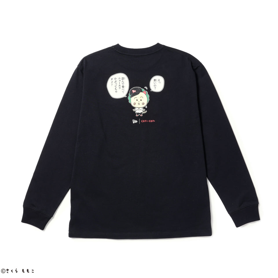 長袖 コットン Tシャツ コジコジ COJI-COJI ブラック レギュラーフィット | NEW ERA ニューエラ公式オンラインストア