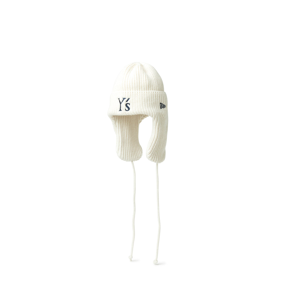 ニットトラッパー Y's FW25 アイボリー × ネイビー