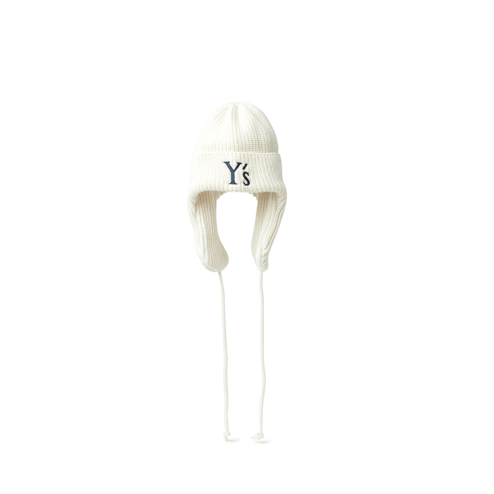 ニットトラッパー Y's FW25 アイボリー × ネイビー