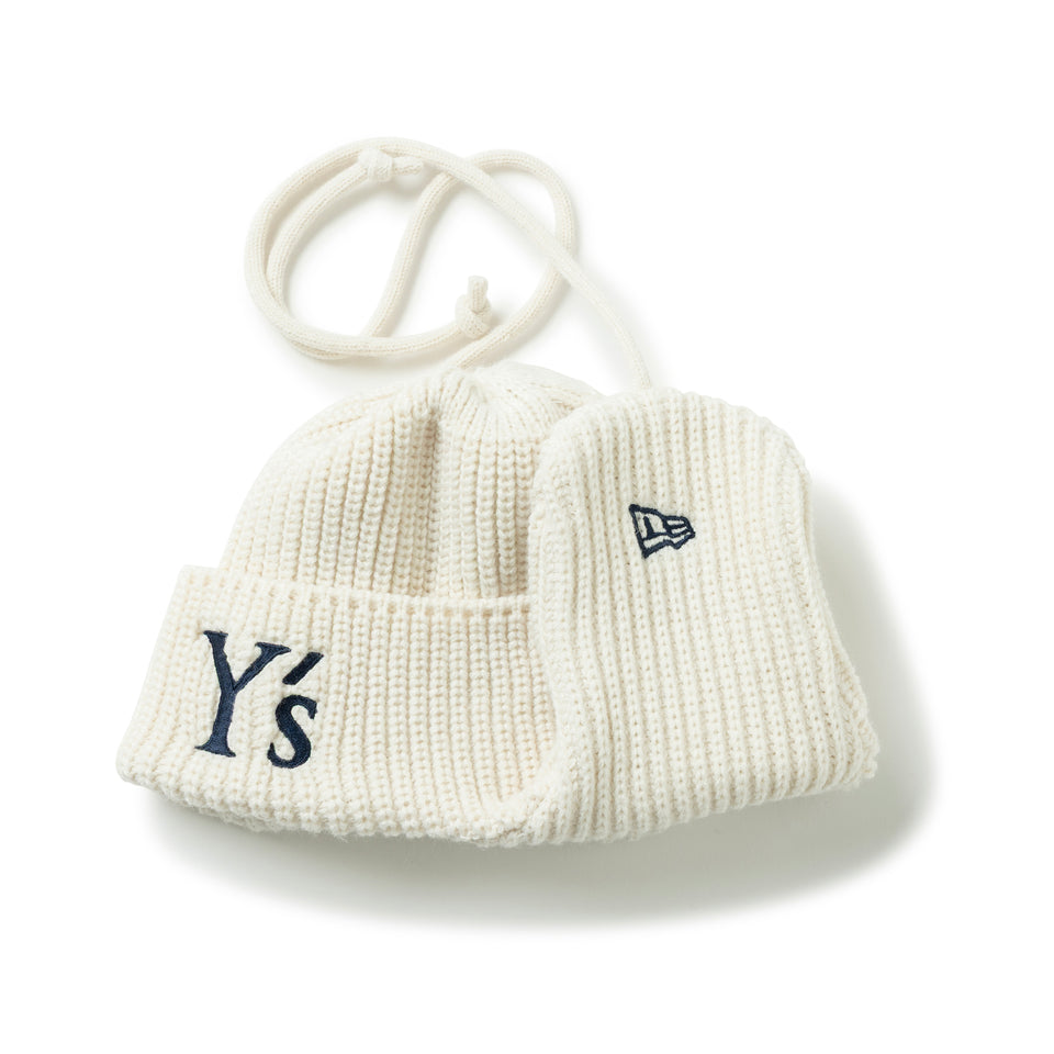 ニットトラッパー Y's FW25 アイボリー × ネイビー