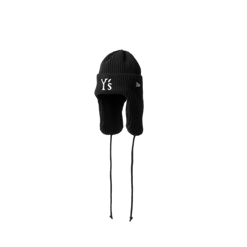 ニットトラッパー Y's FW25 ブラック × グレー