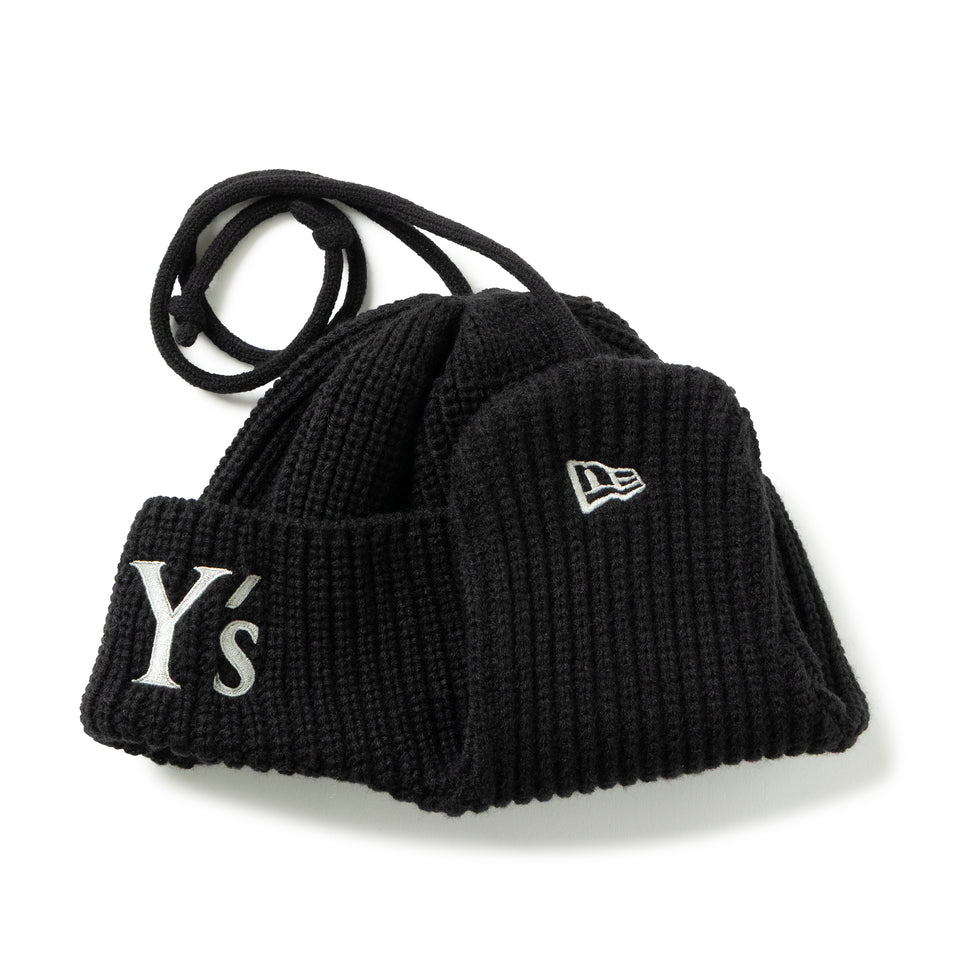 ニットトラッパー Y's FW25 ブラック × グレー