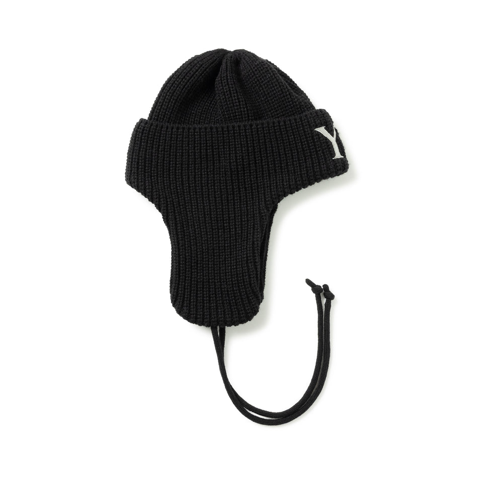 ニットトラッパー Y's FW25 ブラック × グレー