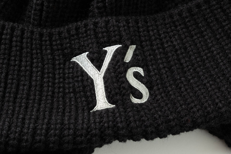 ニットトラッパー Y's FW25 ブラック × グレー