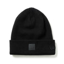 ベーシック カフニット Y's FW25 レザーパッチ ブラック
