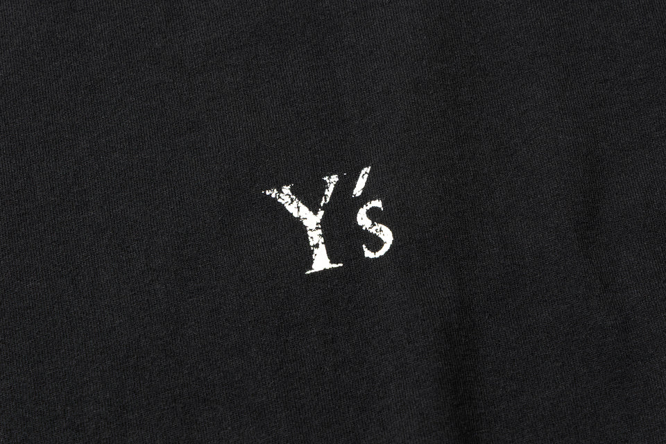 半袖 コットン Tシャツ Y's FW25 ブラック レギュラーフィット