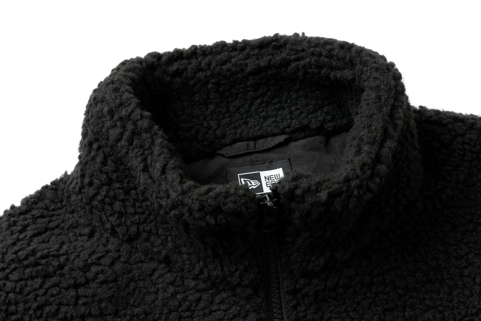 ボアブルゾン Y's FW25 レザーパッチ ブラック