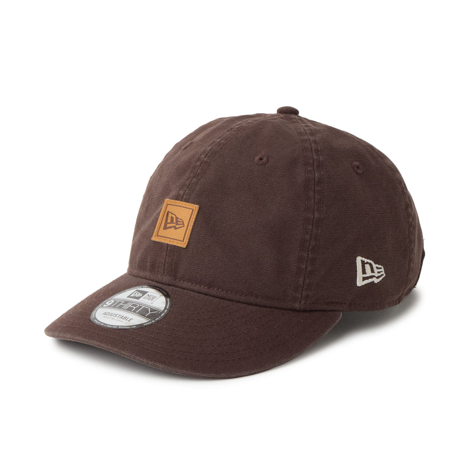 9THIRTY フラッグロゴ ウーブンパッチ Washed Duck ブラウンスエード | NEW ERA ニューエラ公式オンラインストア