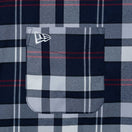 長袖 オックスフォード ボタンダウンシャツ BLACK LABEL SS24 タータンチェック ネイビー