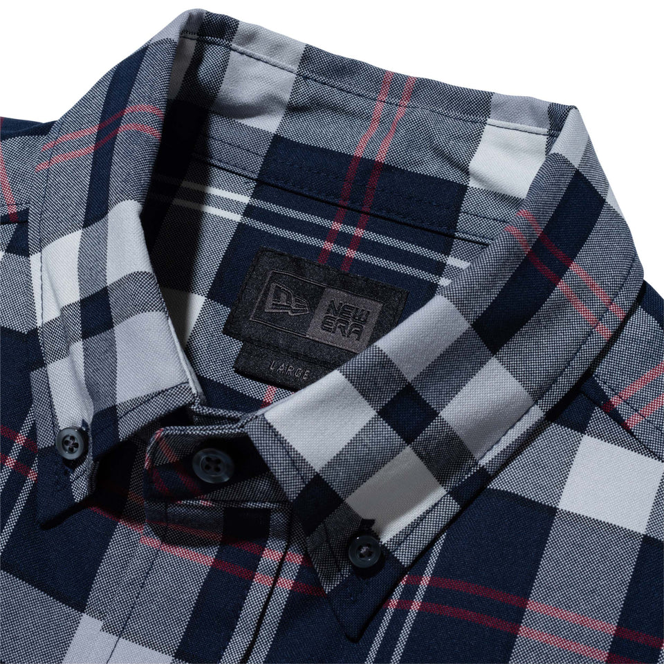 長袖 オックスフォード ボタンダウンシャツ BLACK LABEL SS24 タータンチェック ネイビー