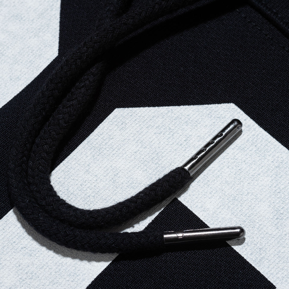 裏毛 オーバーサイズド スウェット プルオーバーフーディー BLACK LABEL SS24 ナンバリング ブラック