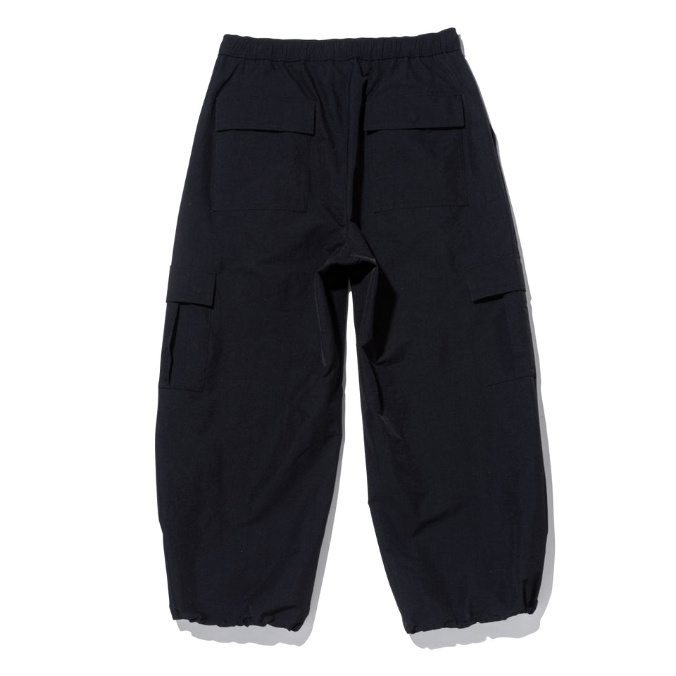 オーバーサイズド ナイロンカーゴパンツ BLACK LABEL SS24 ブラック