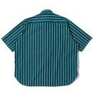 半袖 ブロード シャツ BLACK LABEL SS23 ストライプ ダークグリーン