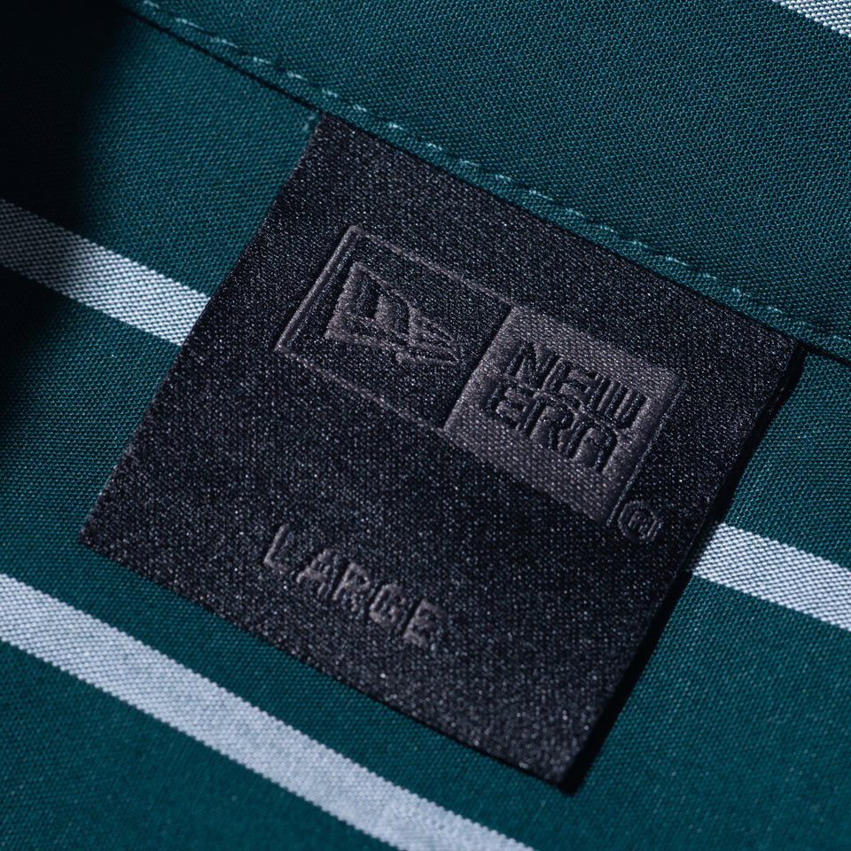 半袖 ブロード シャツ BLACK LABEL SS23 ストライプ ダークグリーン