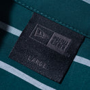 半袖 ブロード シャツ BLACK LABEL SS23 ストライプ ダークグリーン